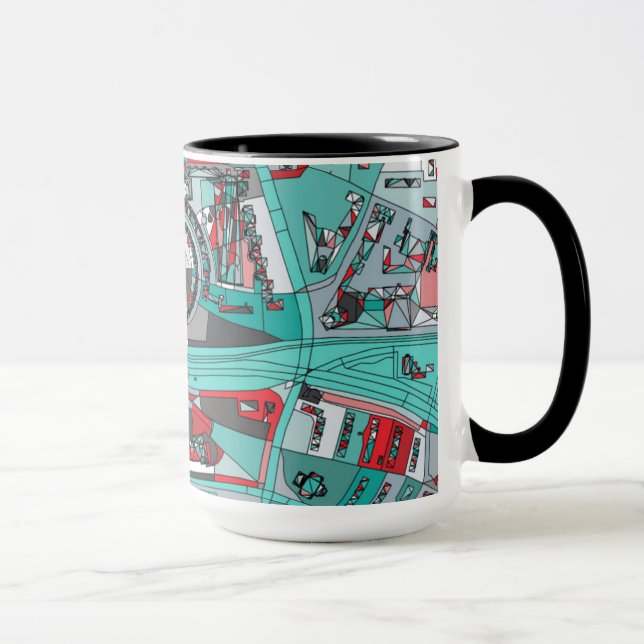 Taza Mapa de Berlín, Alemania (Derecha)