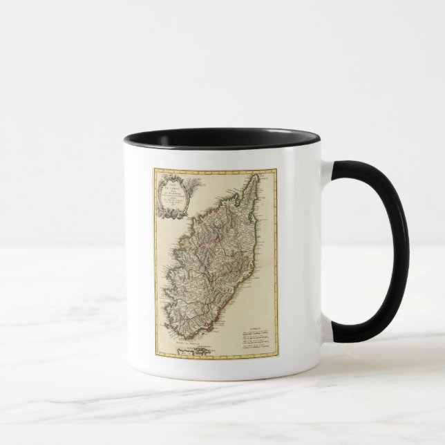 Taza Mapa de Boundris de Francia (Derecha)