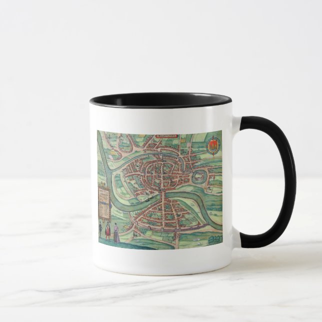 Taza Mapa de Bristol, de "Civitates Orbis Terrarum" (Derecha)