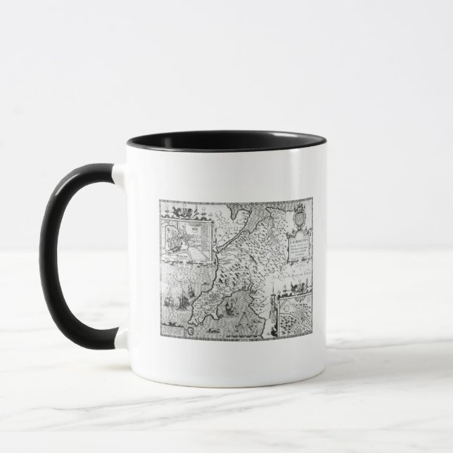 Taza Mapa de Caernarvon, 1616 (Izquierda)
