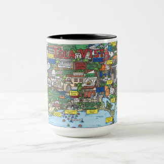 Taza Mapa de café de Isla Vista Mug