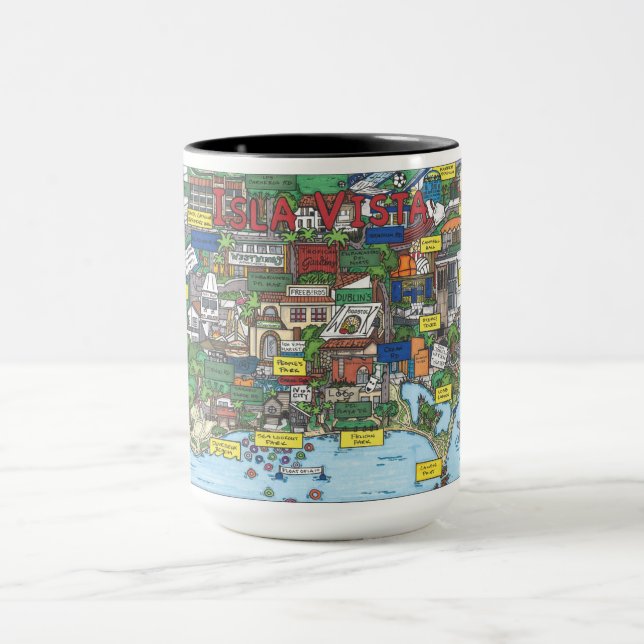 Taza Mapa de café de Isla Vista Mug (Centro)