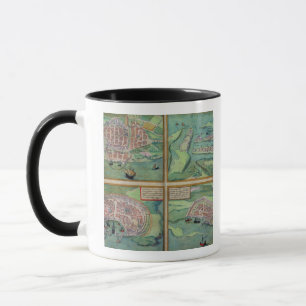 Taza Mapa de Calais, de Malta, de Rodas, y de