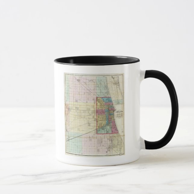 Taza Mapa de Chicago (Derecha)