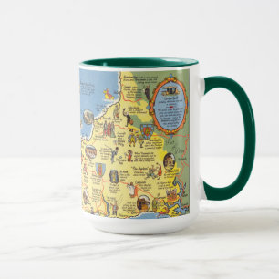 Taza Mapa de Cornwall, Inglaterra