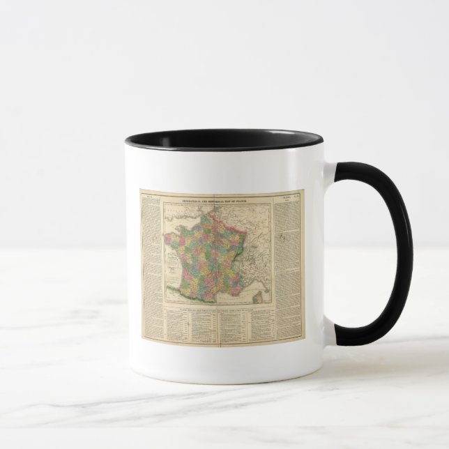 Taza Mapa de Crónica de Francia (Derecha)