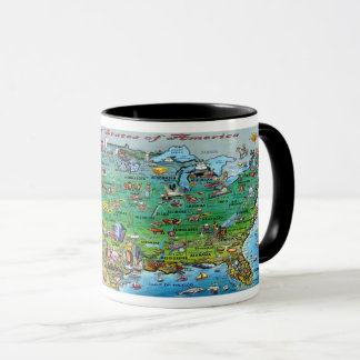 Taza Mapa de diversiones de Estados Unidos
