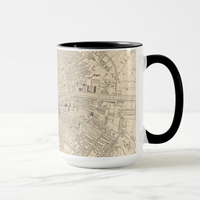 Taza Mapa de Dublín, Irlanda (Derecha)