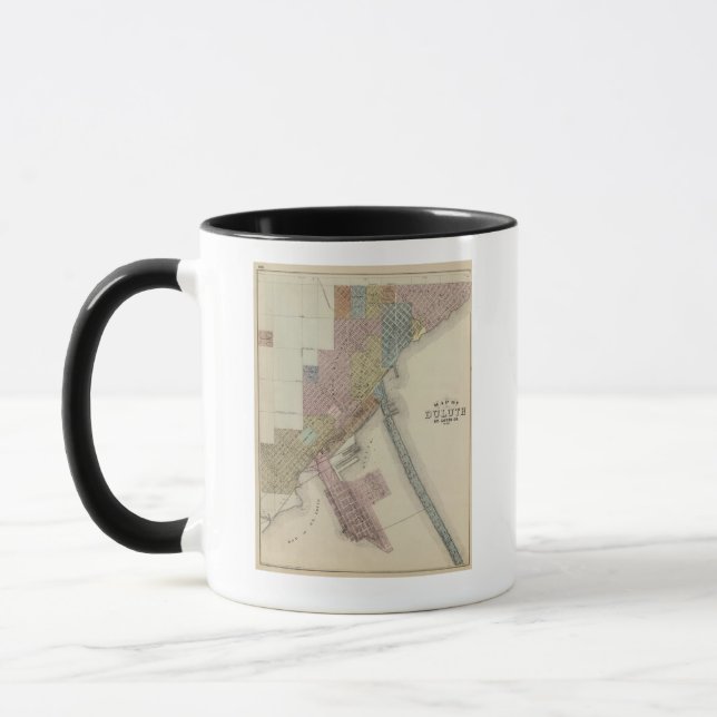 Taza Mapa de Duluth, condado de St. Louis, Minnesota (Izquierda)