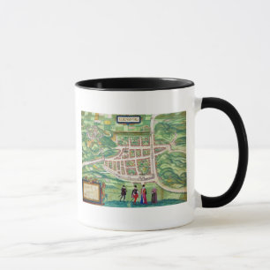 Taza Mapa de Edimburgo, de 'Civitates Orbis Terrarum