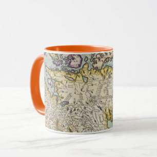 Taza Mapa de Escocia el Miliaria Scotia