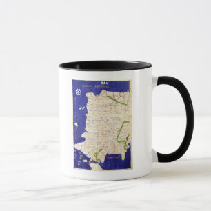 Taza Mapa de España y de Portugal, de 'Geographia