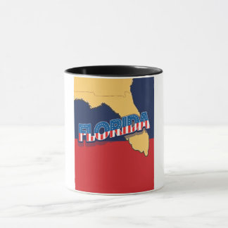 Taza Mapa de estrellas y franjas de Florida
