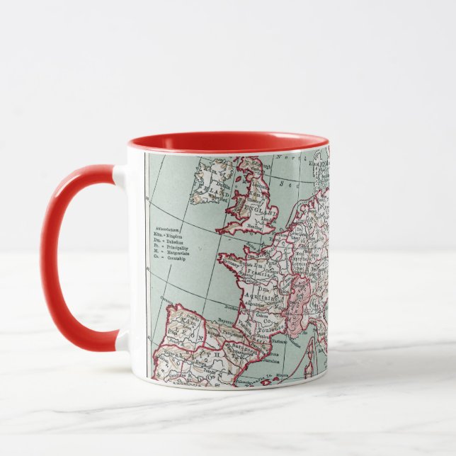 Taza MAPA De EUROPA, siglo XII (Izquierda)