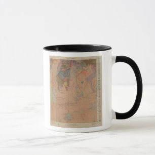 Taza Mapa de Geología, parte nacional de Yellowstone, 