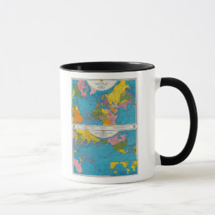 Taza Mapa de guerra Atlántico, Eurasia, África y Océ