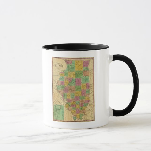 Taza Mapa de Illinois (Derecha)