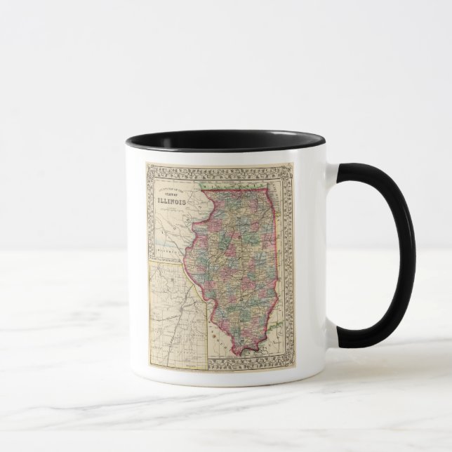 Taza Mapa de Illinois de Mitchell (Derecha)