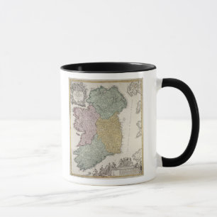 Taza Mapa de Irlanda que muestra las provincias de