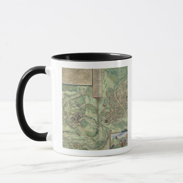 Taza Mapa de Jerusalén, de 'Civitates Orbis Terrarum (Izquierda)