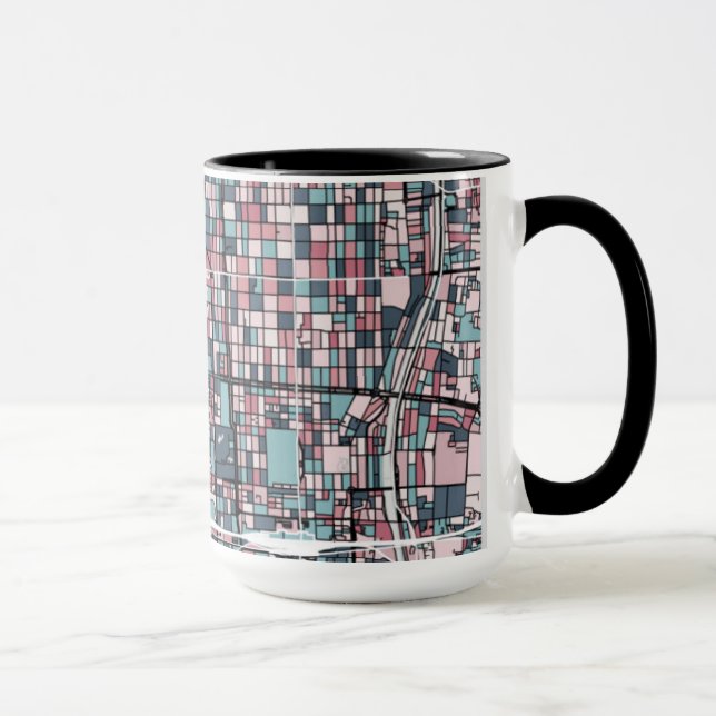 Taza Mapa de Kyoto Japón (Derecha)