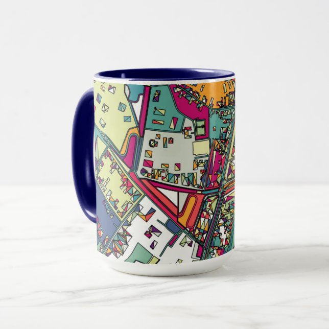 Taza Mapa de la ciudad de Budapest, Hungría el | (Anverso izquierdo)
