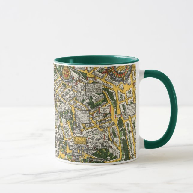Taza Mapa de la ciudad de Quebec (Derecha)
