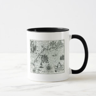Taza Mapa de la costa costa de Nueva Inglaterra
