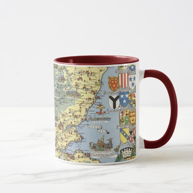 Taza Mapa de la Escocia histórica (Derecha)