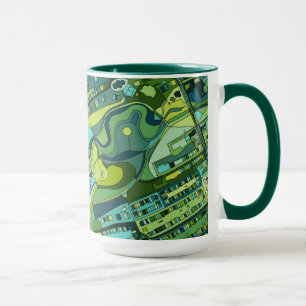 Taza Mapa de la estructura de la ciudad de Amsterdam