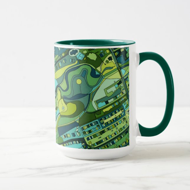 Taza Mapa de la estructura de la ciudad de Amsterdam (Derecha)