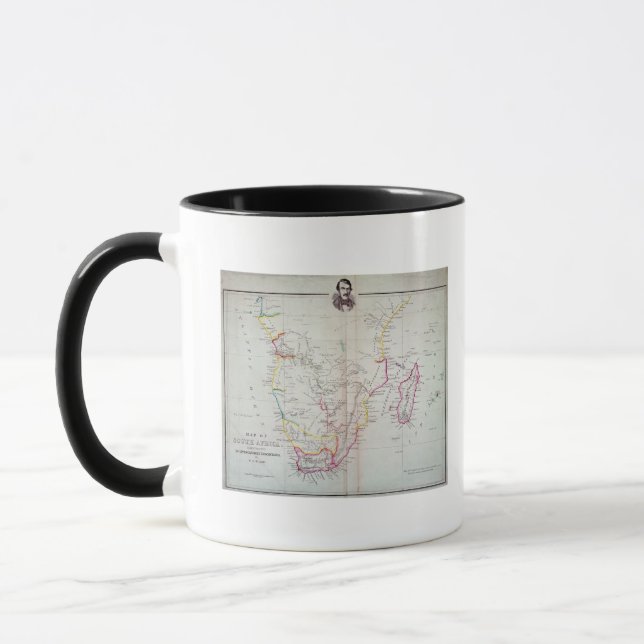 Taza Mapa de la ilustración de Suráfrica (Izquierda)