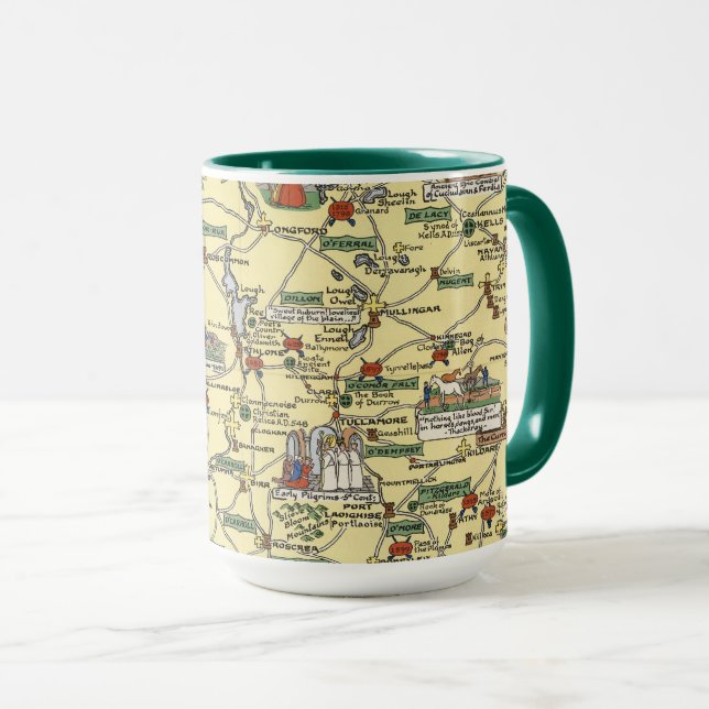 Taza Mapa de la Irlanda histórica (Anverso derecho)