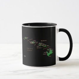 Taza Mapa de la isla de Hawái