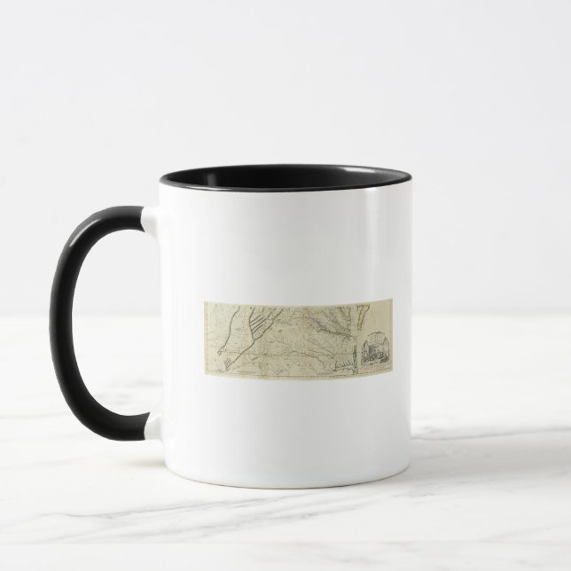 Taza Mapa de la parte más habitada de Virginia (Izquierda)