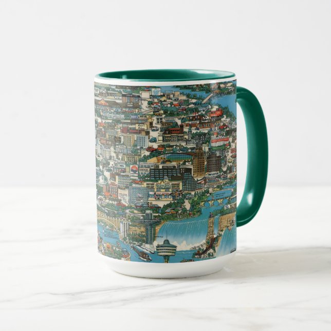 Taza Mapa de las cataratas del Niágara (Anverso derecho)