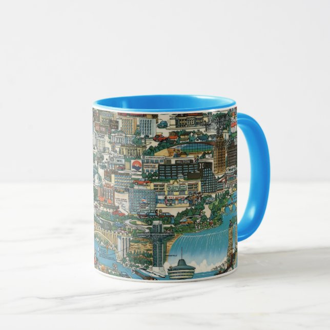 Taza Mapa de las cataratas del Niágara (Anverso derecho)