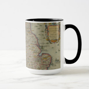 Taza Mapa de las invasiones de Inglaterra y de Irlanda