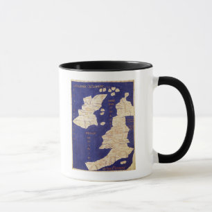 Taza Mapa de las islas británicas, de 'Geographia