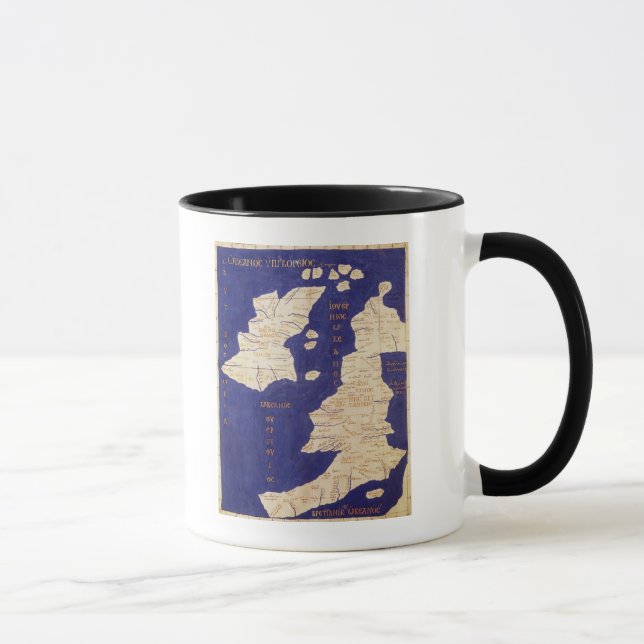 Taza Mapa de las islas británicas, de 'Geographia (Derecha)