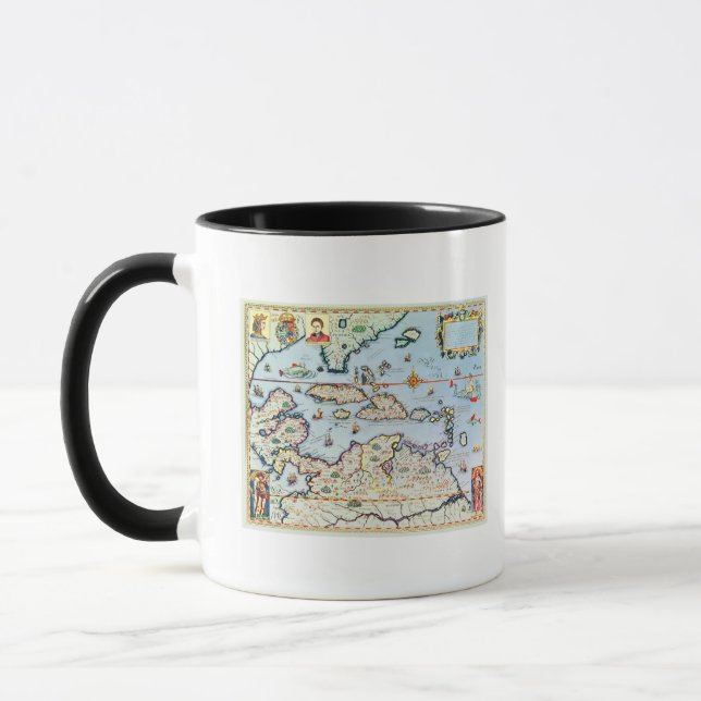 Taza Mapa de las islas caribeñas (Izquierda)