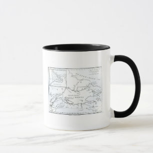 Taza Mapa de las partes de Europa y de Asia