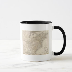 Taza Mapa de los asentamientos de los Estados Unidos