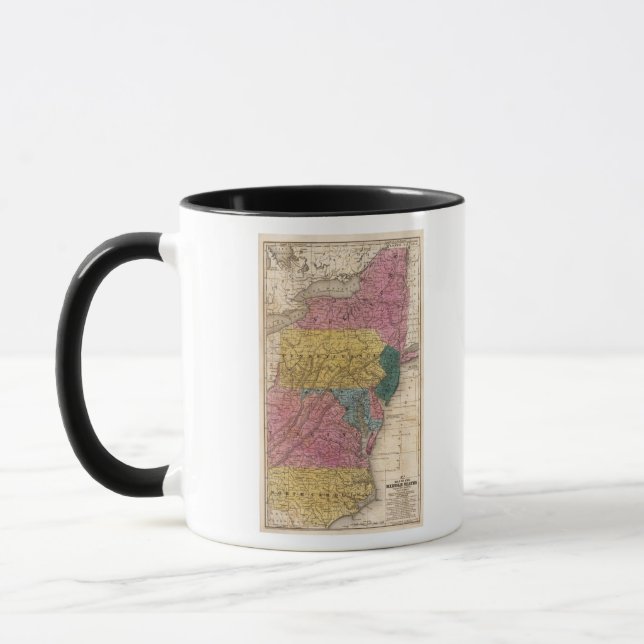 Taza Mapa de los Estados del Medio (Izquierda)