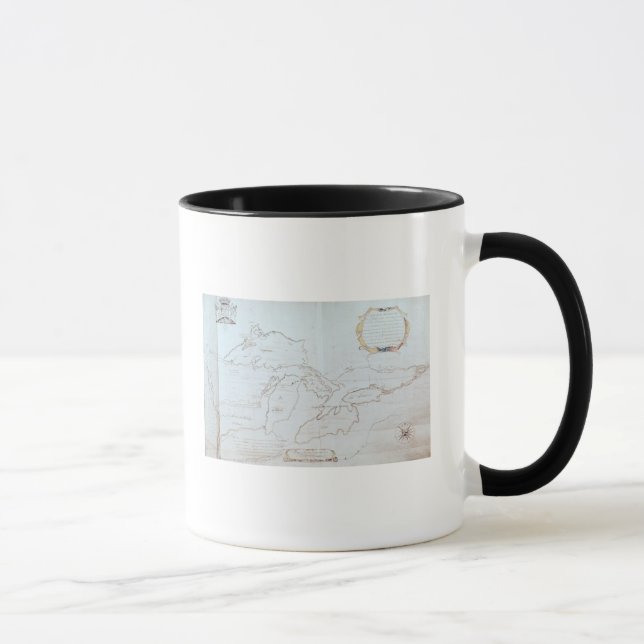 Taza Mapa de los Great Lakes (Derecha)