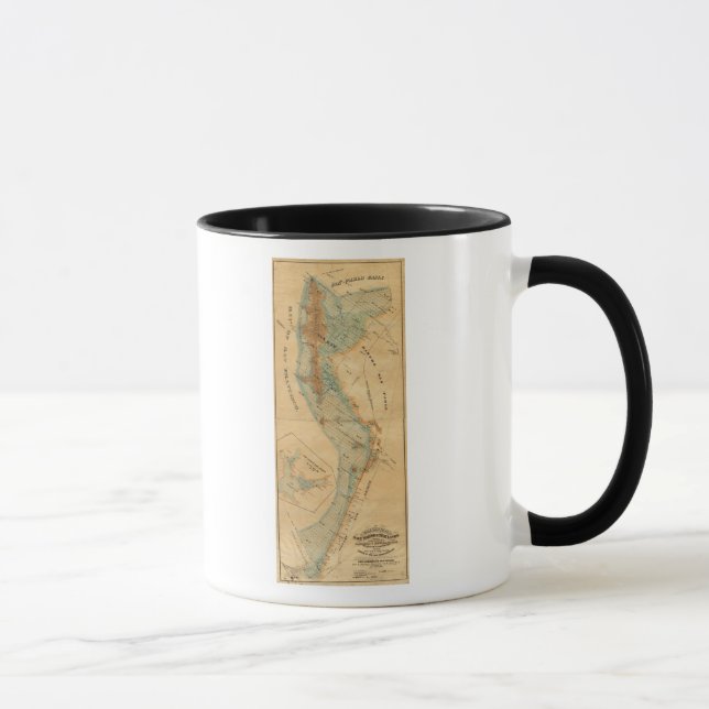 Taza Mapa de los pantanos de sal y las mareas (Derecha)