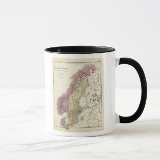 Taza Mapa de los reinos escandinavos