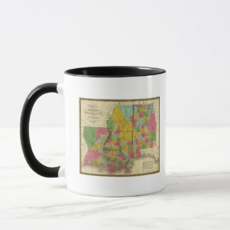 Taza Mapa de Luisiana, Misisipi y Alabama