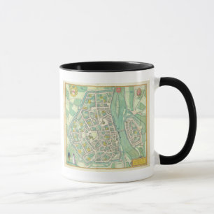 Taza Mapa de Maastricht, de 'Civitates Orbis Terrarum