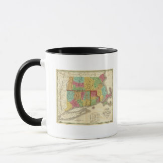 Taza Mapa de Massachusetts Connecticut y Rhode Island